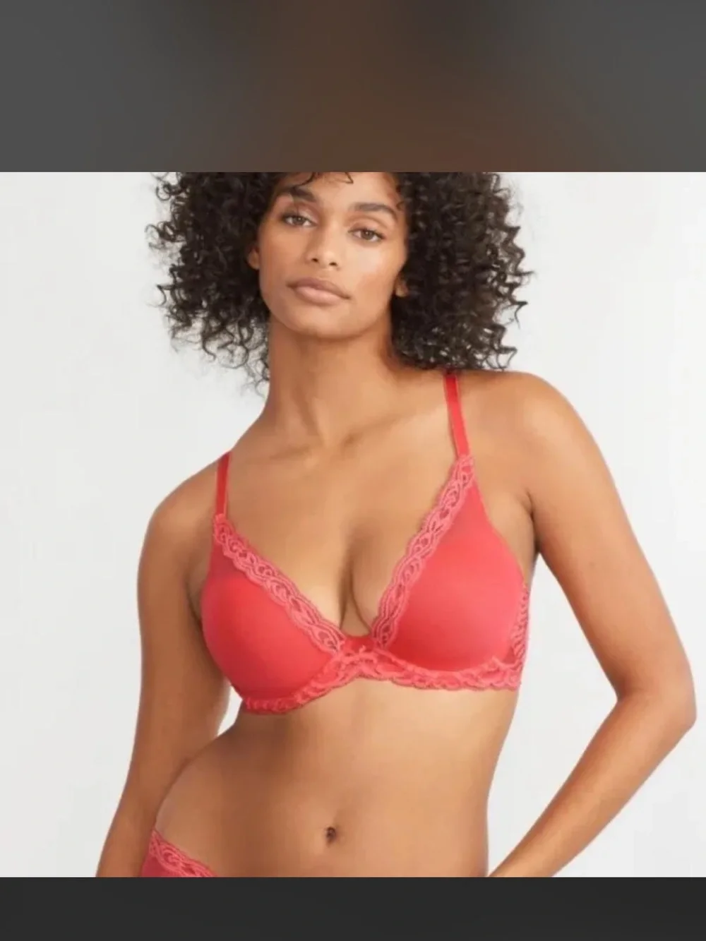 Natori feathers contour plunge bra